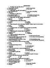 94 câu hỏi trắc nghiệm Sinh học lớp 7 (Có đáp án)